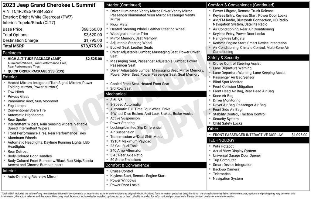 2023 Jeep Grand Cherokee L Summit
