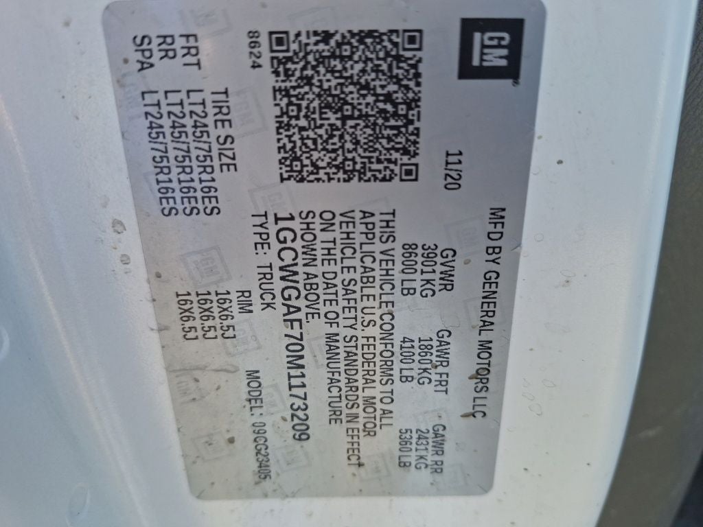 2021 Chevrolet Express 2500 Work Van Cargo